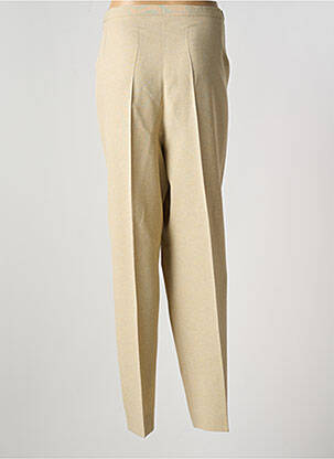 Pantalon drept talie elastică bej FRANCE RIVOIRE femeie