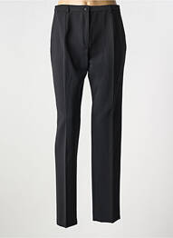 Pantalon drept închidere cu fermoar sub clapetă cu nasturi negru FRANCE RIVOIRE femme