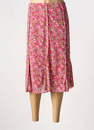 Fustă midi roz GRIFFON femeie
