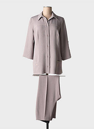 Set pantaloni croială dreaptă bej FRANCE RIVOIRE femeie