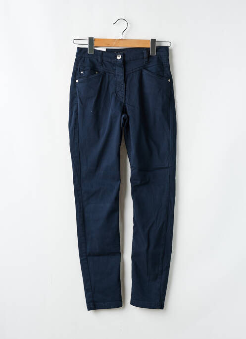 Pantalon slim țesătură poplin mărime normală albastru BETTY BARCLAY femme