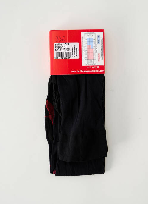 Colanți negru BERTHE AUX GRANDS PIEDS femeie