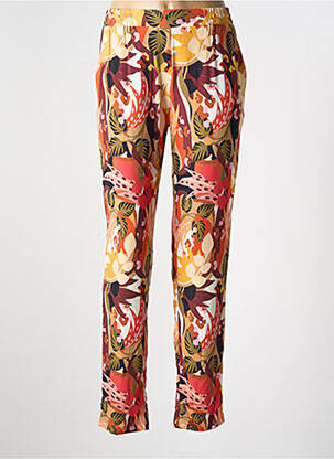 Pantalon drept talie elastică portocalie LE PETIT BAIGNEUR femeie