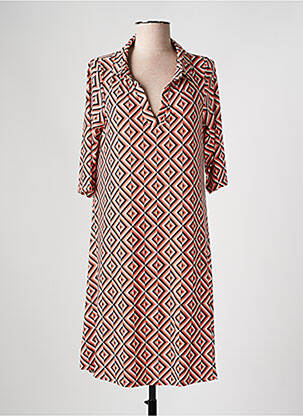Rochie midi mâneci 3/4 mâneci 3/4 portocalie AN II VITO femeie