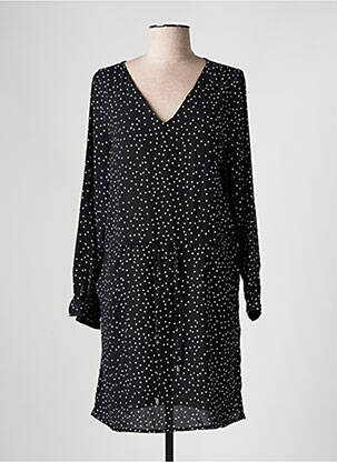 Rochie midi imprimeu fantezie mâneci lungi negru SARAH JOHN femeie