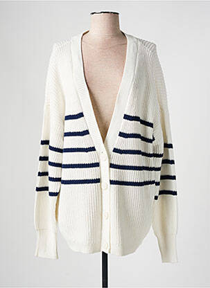 Vestă cu mâneci lungi alb YESTA femeie