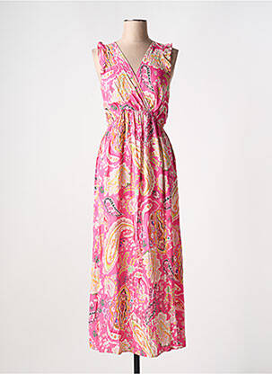 Rochie lungă fără mâneci fără mâneci roz A BELLE BY J.E CREATION femeie
