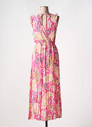 Rochie lungă fără mâneci fără mâneci roz A BELLE BY J.E CREATION femeie