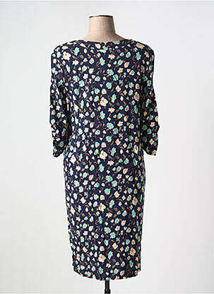 Rochie midi imprimeu floral mâneci 3/4 albastru AN II VITO femeie