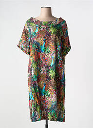 Rochie midi țesătură crep mâneci scurte verde OLIVER JUNG femme