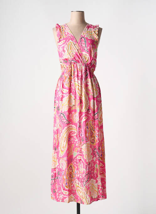 Rochie lungă roz A BELLE BY J.E CREATION femeie