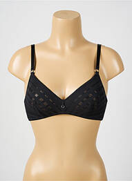 Sutien fără armatură top triunghiuri negru LOU femme