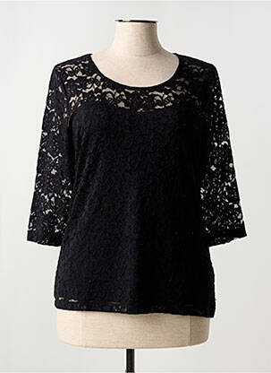 Top negru MARBLE femeie