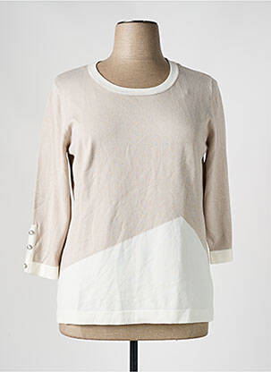 Pulover bej MARBLE femeie