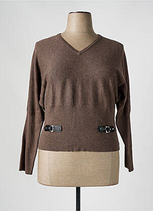 Pulover maro MARBLE femeie