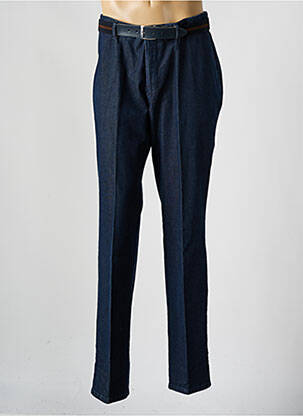 Pantalon slim țesătură poplin mărime normală albastru GS CLUB bărbat
