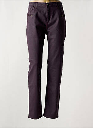 Pantalon slim țesătură acoperită mărime normală violet MERI & ESCA femeie