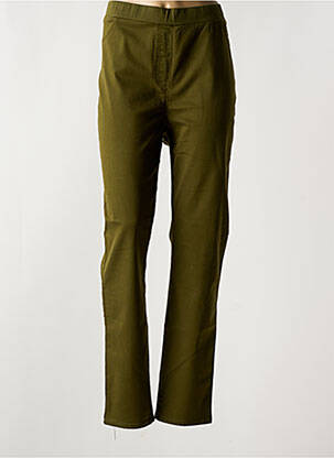 Pantalon slim talie elastică mărime normală verde CONCEPT K femeie