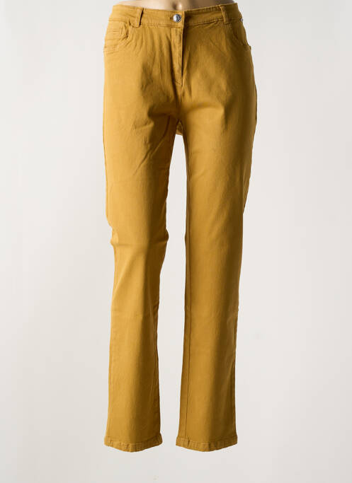 Pantalon drept galben AGATHE & LOUISE femeie