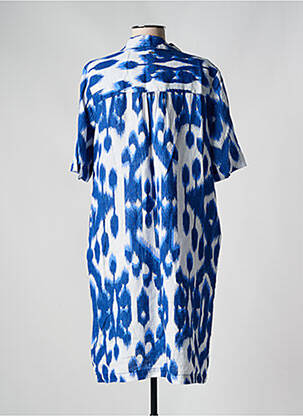 Rochie midi țesătură crep mâneci scurte albastru STREET ONE femeie