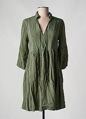 Rochie scurtă mâneci 3/4 mâneci 3/4 verde TIFFOSI femeie