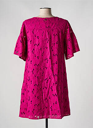 Rochie scurtă croială evazată mâneci scurte violet LOLA ESPELETA femeie