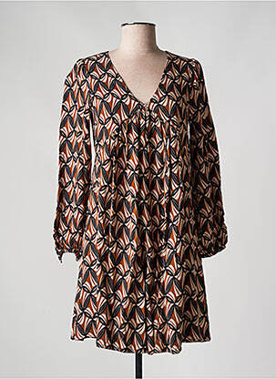 Rochie scurtă maro PRINCESSE NOMADE femeie