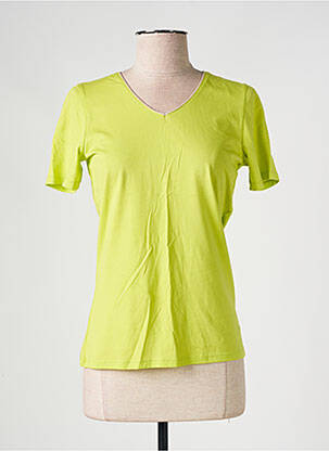 Tricou guler în v mâneci scurte galben JULIE GUERLANDE femeie