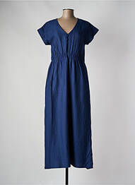 Rochie lungă mâneci scurte mâneci scurte albastru C'EST BEAU LA VIE femme