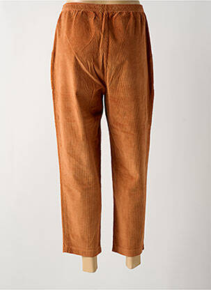 Pantalon 7/8 talie elastică maro MALOKA femeie