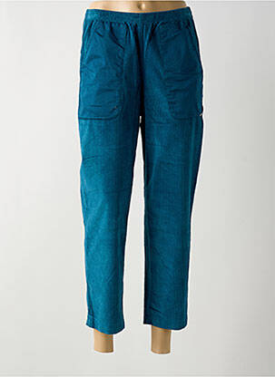 Pantalon 7/8 talie elastică albastru MALOKA femeie