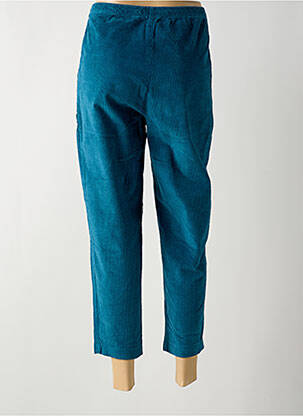 Pantalon 7/8 talie elastică albastru MALOKA femeie