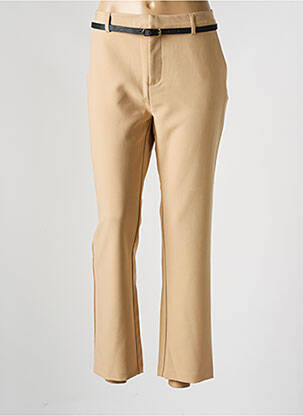Pantalon 7/8 talie cu cleme mărime normală bej TIFFOSI femeie