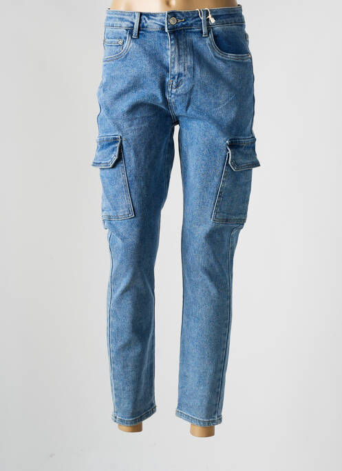 Blugi cu croială slim albastru FOLYROSE femeie