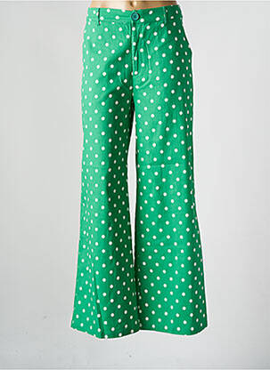 Pantalon evazat verde COMPAÑIA FANTASTICA femeie