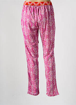 Pantalon drept țesătură poplin mărime normală roz PINK PLANET femeie