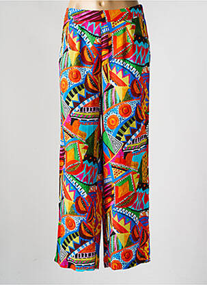 Pantalon drept portocaliu MALOKA femeie