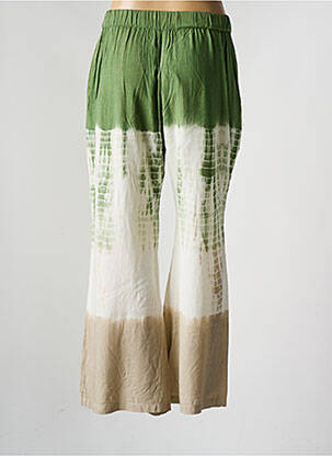 Pantalon larg țesătură poplin mărime normală verde PINK PLANET femeie