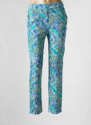 Pantalon slim buzunare albastru JULIE GUERLANDE femeie