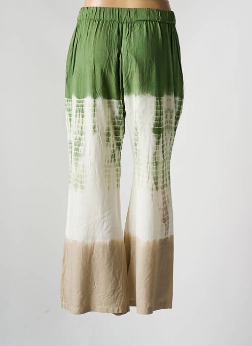 Pantalon larg țesătură poplin mărime normală verde PINK PLANET femme