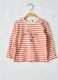 Tricou mâneci lungi mâneci lungi portocaliu P'TIT BISOU copil