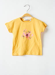 Tricou croială dreaptă mâneci scurte galben MARESE fille