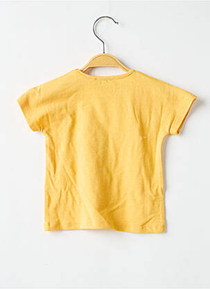 Tricou croială dreaptă mâneci scurte galben MARESE fată