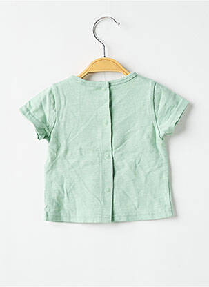 Tricou croială dreaptă mâneci scurte verde P'TIT BISOU garcon