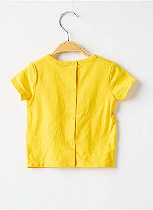 Tricou croială dreaptă mâneci scurte galben P'TIT BISOU enfant