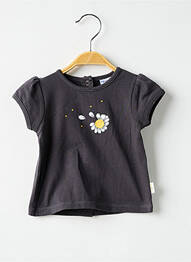 Tricou croială dreaptă mâneci scurte gri P'TIT BISOU fată