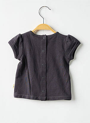 Tricou croială dreaptă mâneci scurte gri P'TIT BISOU fată