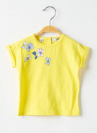 Tricou închidere cu nasturi la spate mâneci scurte galben MARESE fille