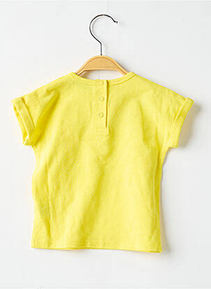 Tricou închidere cu nasturi la spate mâneci scurte galben MARESE fată