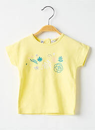 Tricou închidere cu nasturi la spate mâneci scurte galben MARESE fille